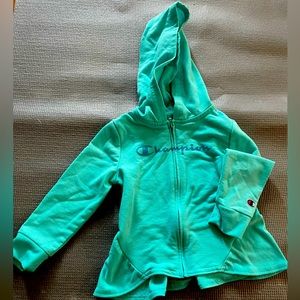 Teal Champion girls hoodie 2T